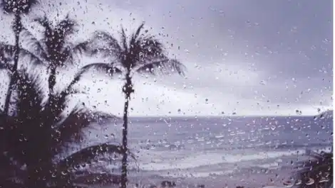 Beach during a hurricane